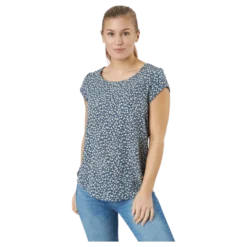 Onlvic Ss Aop Top Ptm Blue Mirage