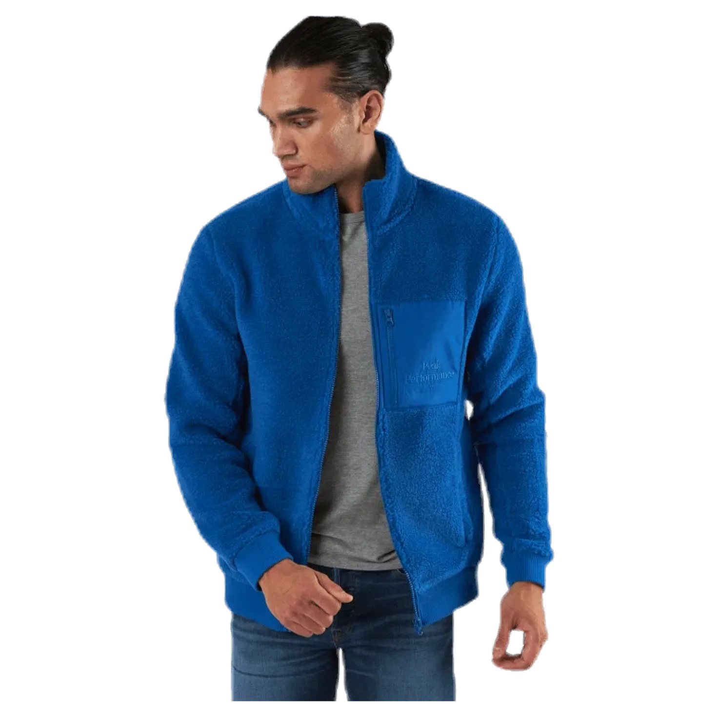 Original Pile Zip Jacket Blue