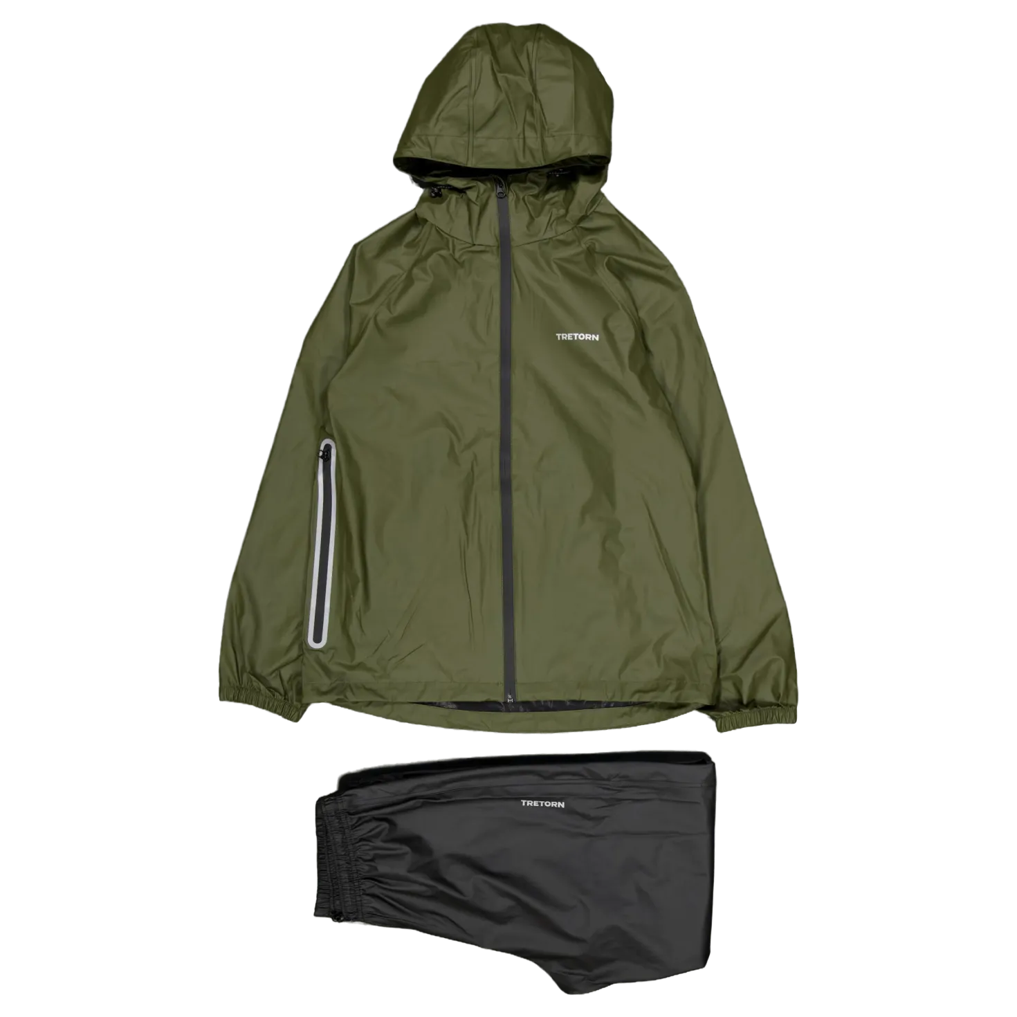 Packable Rainbreaker Set Forest Green