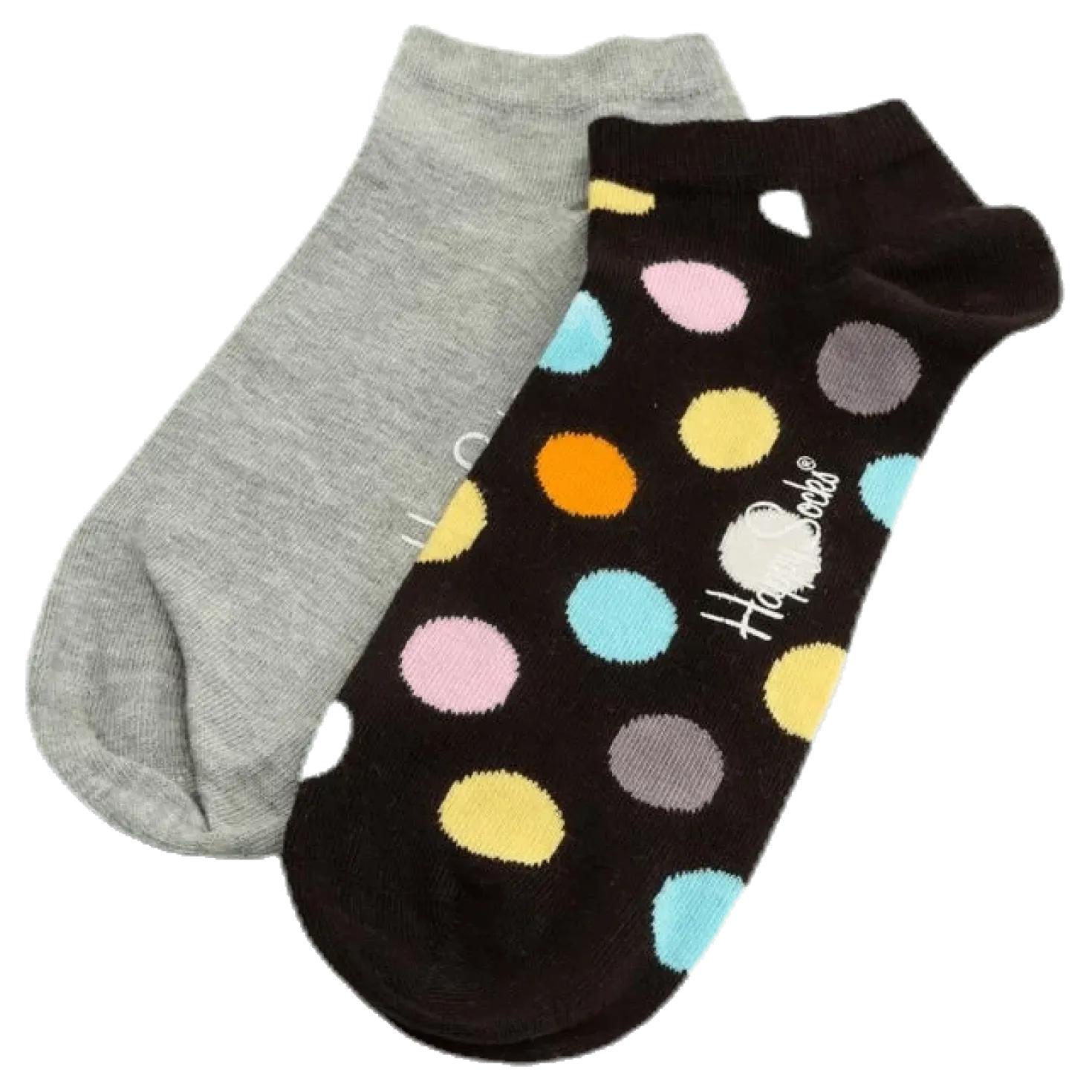 2-Pack Big Dot Low Socks Black