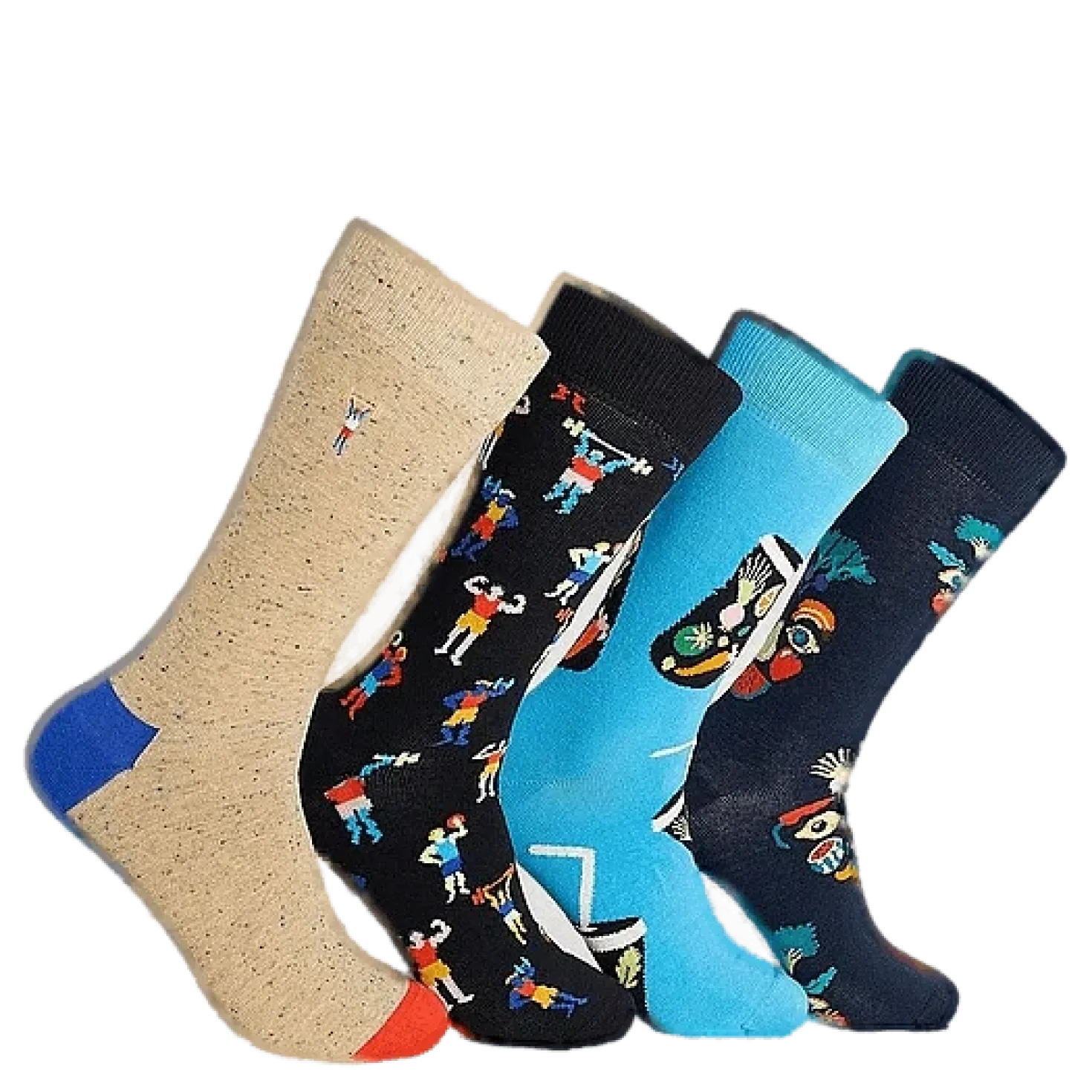 4-pack Healthy Lifestyle Socks Multi Color