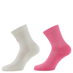 2-Pack Kids Basic Sport Socks - Alvin Pink/White