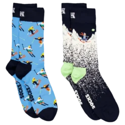 2-pack Skiing Chalet Gift Set Brown