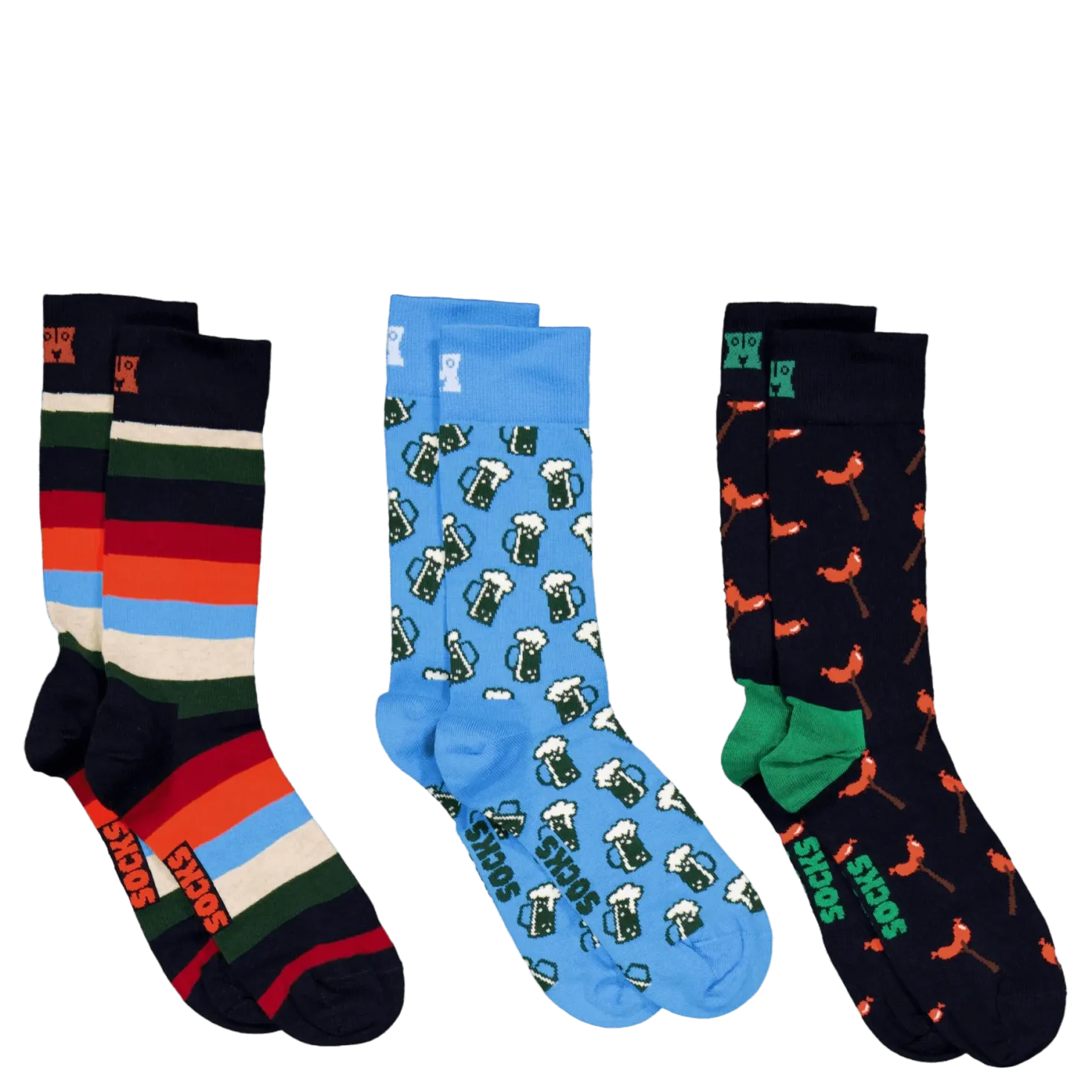 3-pack Wurst And Beer Socks Gi Navy