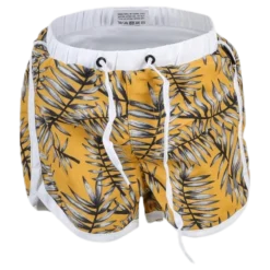 Palm Swim Diaper Shorts Yellow