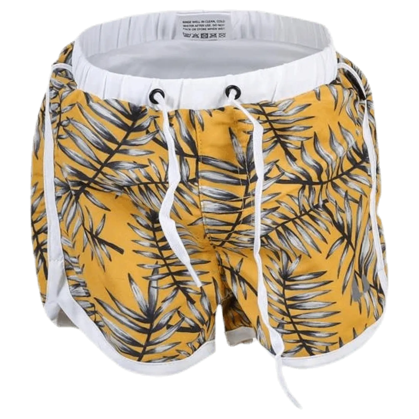Palm Swim Diaper Shorts Yellow