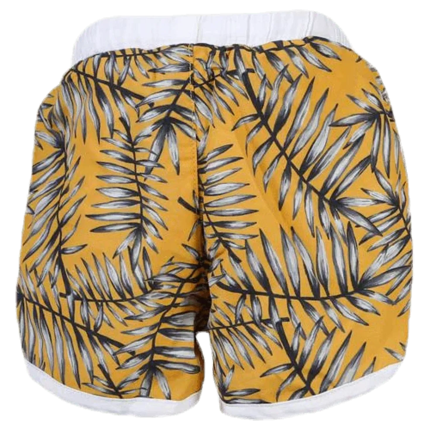 Palm Swim Diaper Shorts Yellow