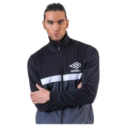Panelled Track Top Black