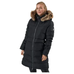 Paranaque Long Down Parka Jacket Black