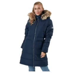 Paranaque Long Down Parka Jacket Blue