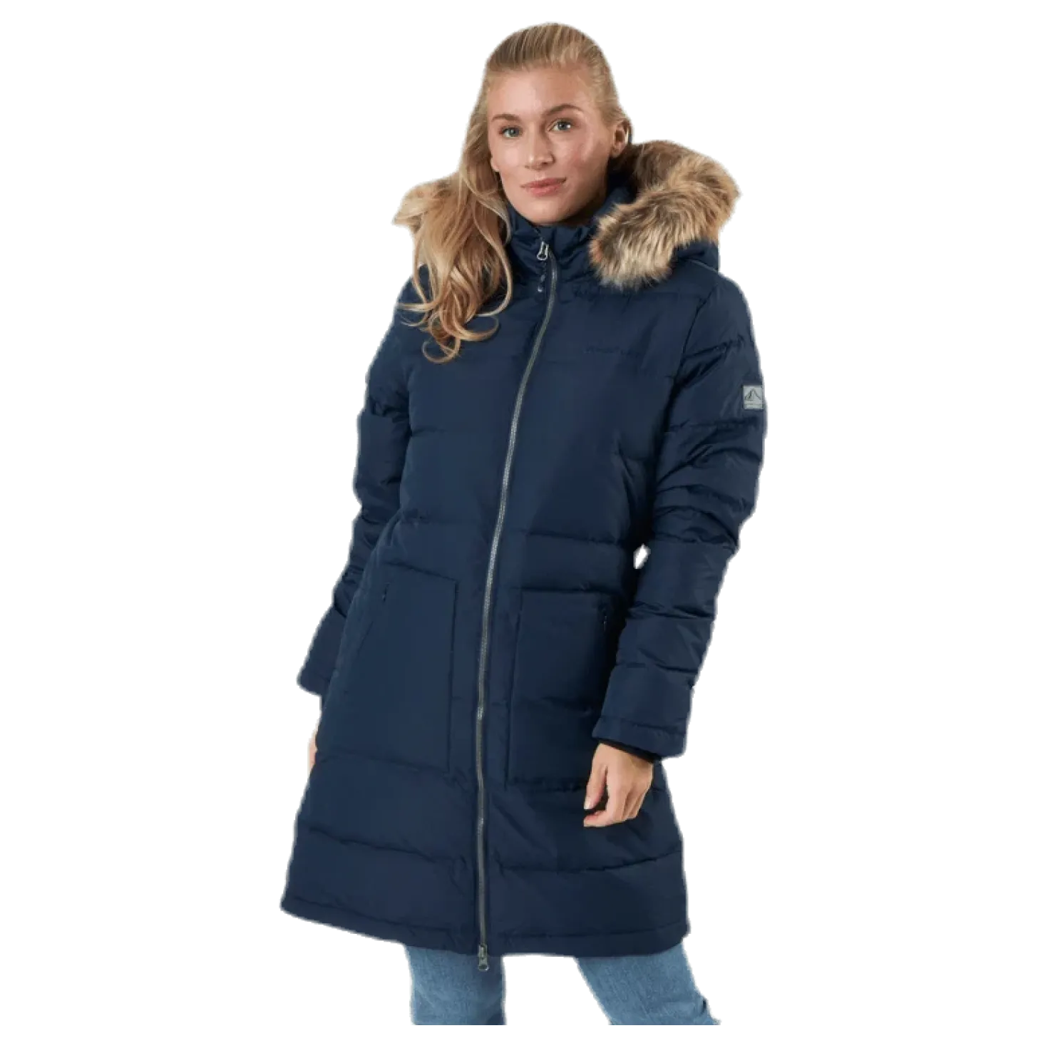 Paranaque Long Down Parka Jacket Blue