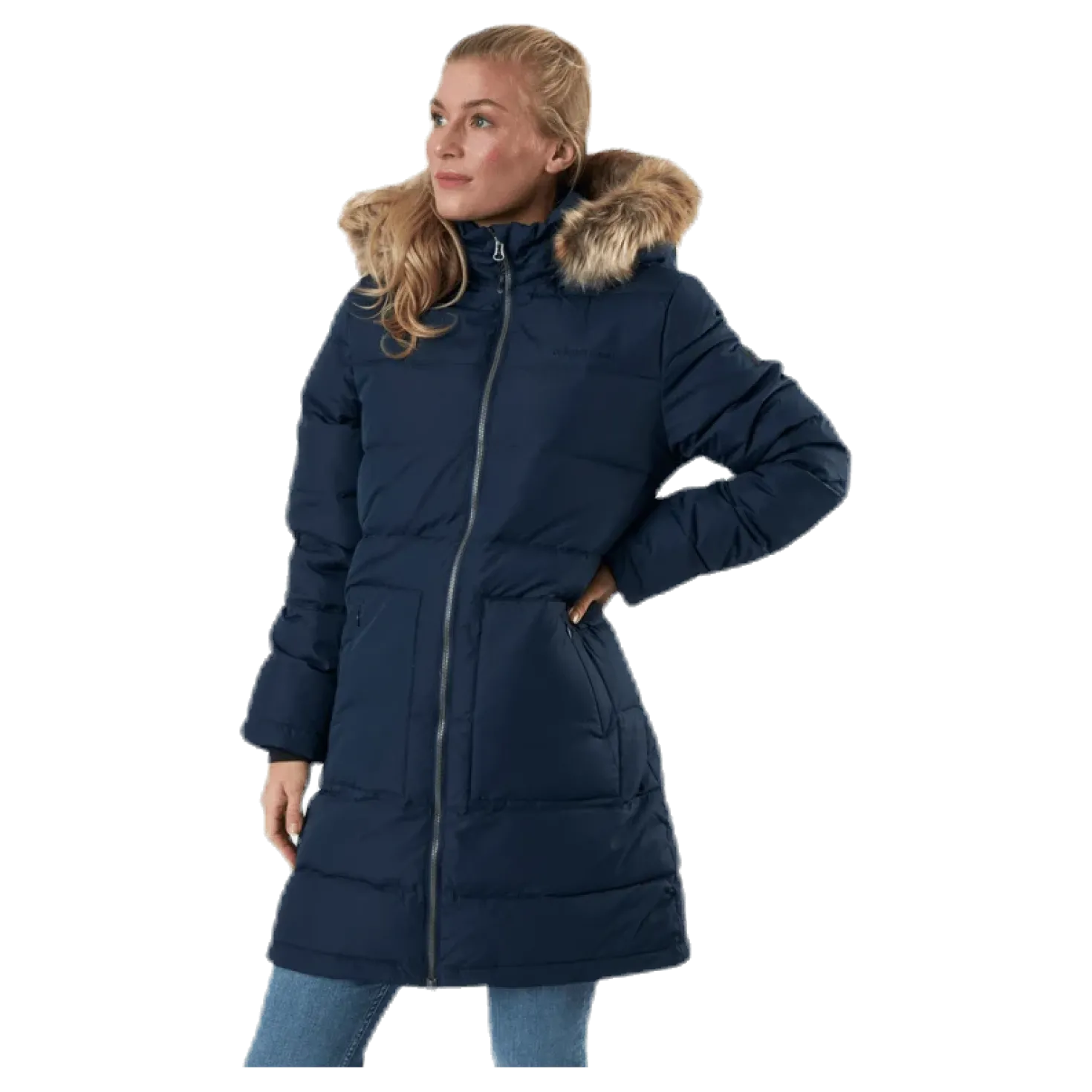 Paranaque Long Down Parka Jacket Blue