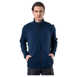 Pareman Melange Fleece Jacket Blue
