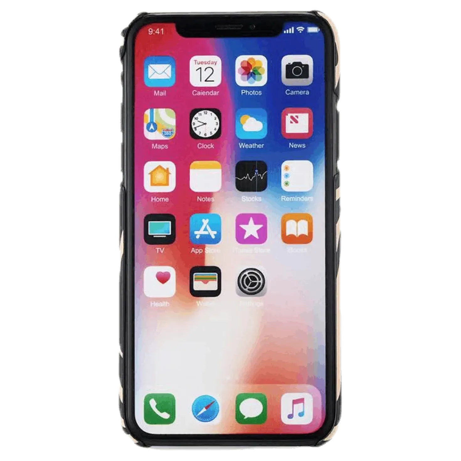 Paris Zebra iPhone X/XS Black/Beige