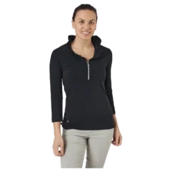 Patrice 3/4 Polo Shirt Black