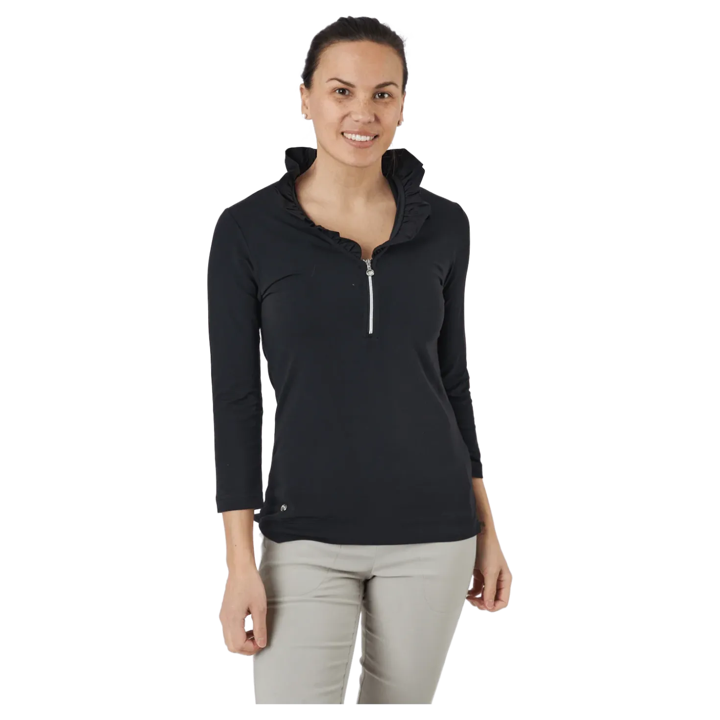 Patrice 3/4 Polo Shirt Black