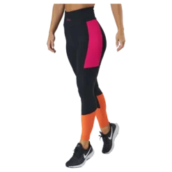 Paula High Waist 7/8 Tight Black-beetroot Purple-mandarin
