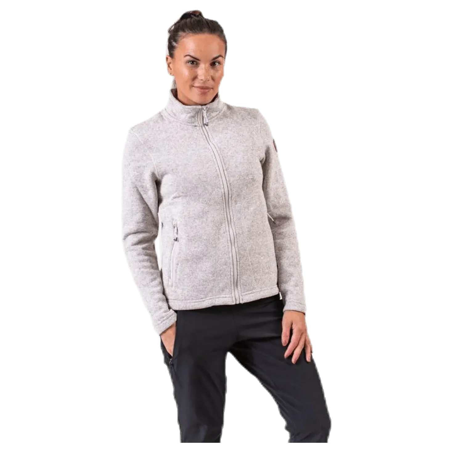 Paulina Melange Fleece Jacket Beige