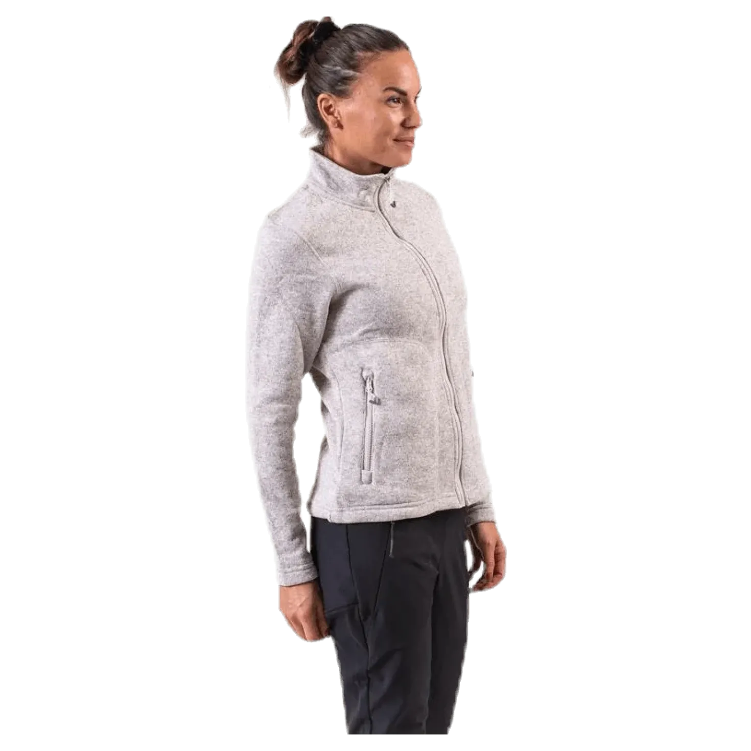 Paulina Melange Fleece Jacket Beige