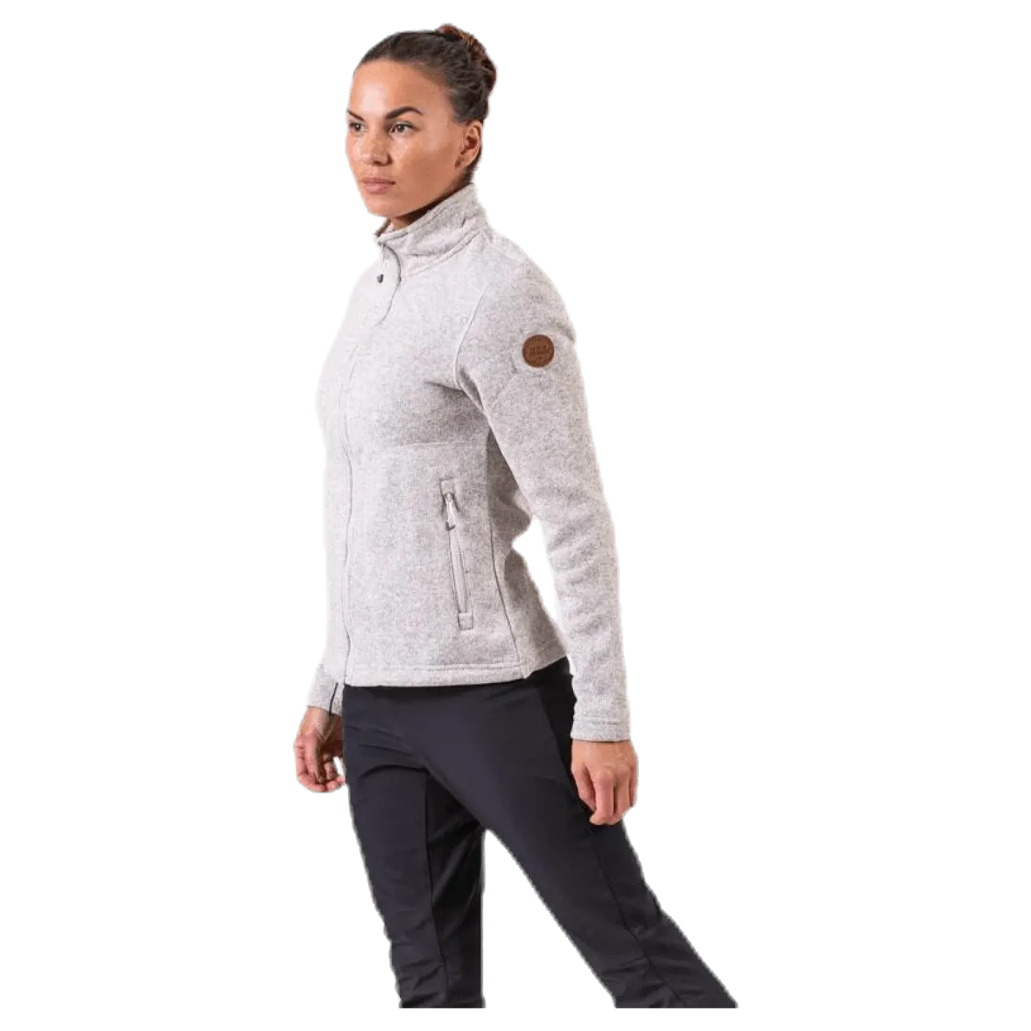 Paulina Melange Fleece Jacket Beige