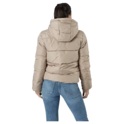 Pcbee New Short Puffer Jacket Silver Mink