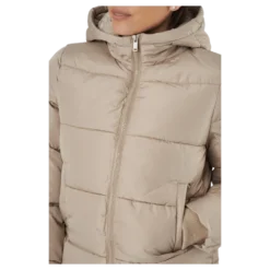 Pcbee New Short Puffer Jacket Silver Mink