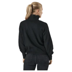 Pccava Ls High Neck Knit Bc Black