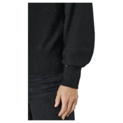 Pccava Ls High Neck Knit Bc Black