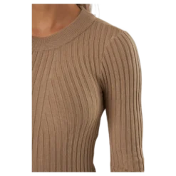Pccrista Ls O-neck Knit Bc Silver Mink