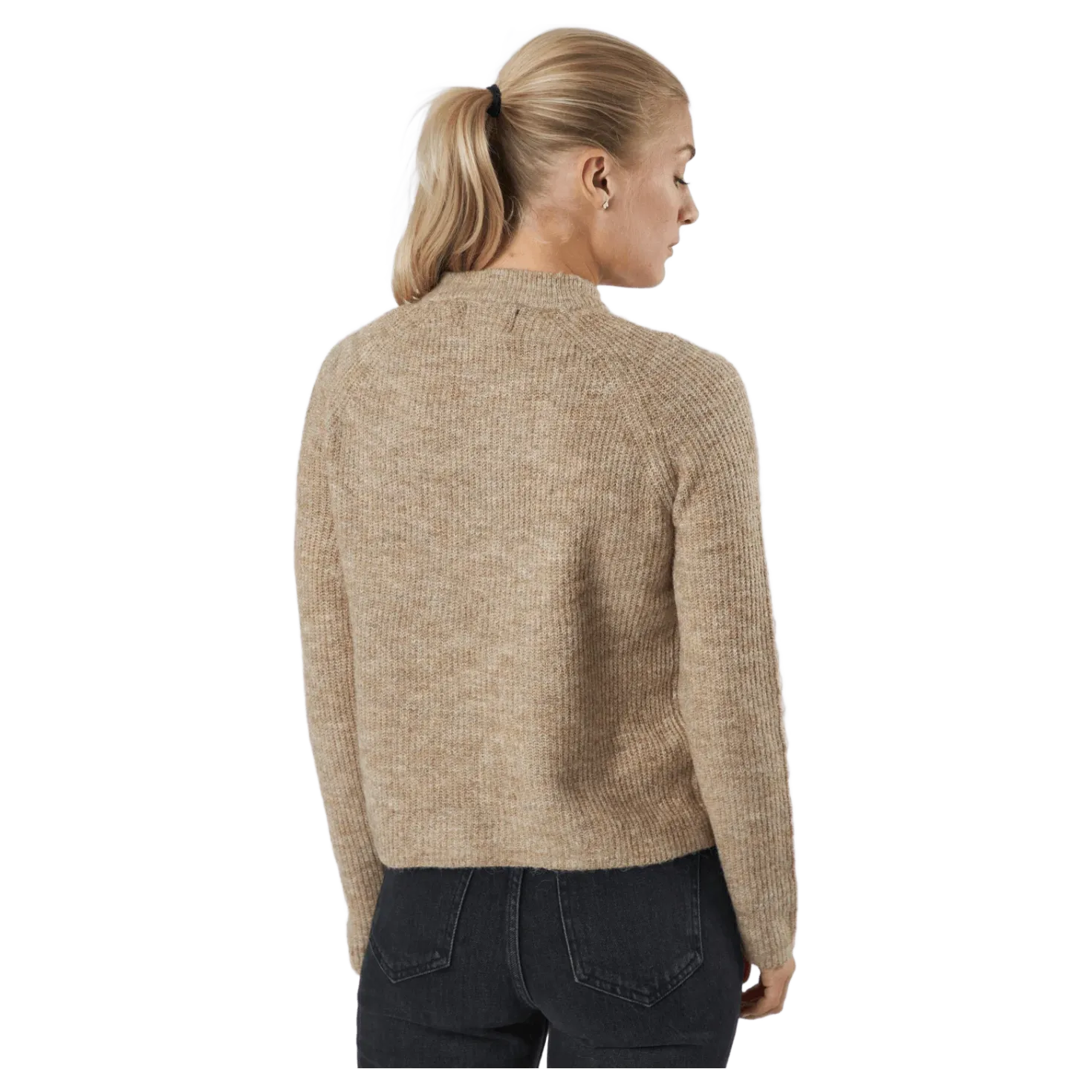 Pcellen Ls O-neck Knit Bc Silver Mink