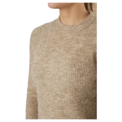 Pcellen Ls O-neck Knit Bc Silver Mink