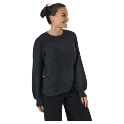 Pcperla Ls Knit Bc Dark Grey Melange