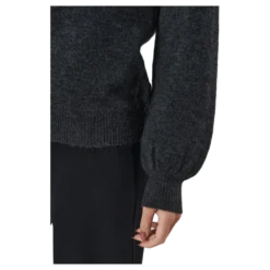 Pcperla Ls Knit Bc Dark Grey Melange