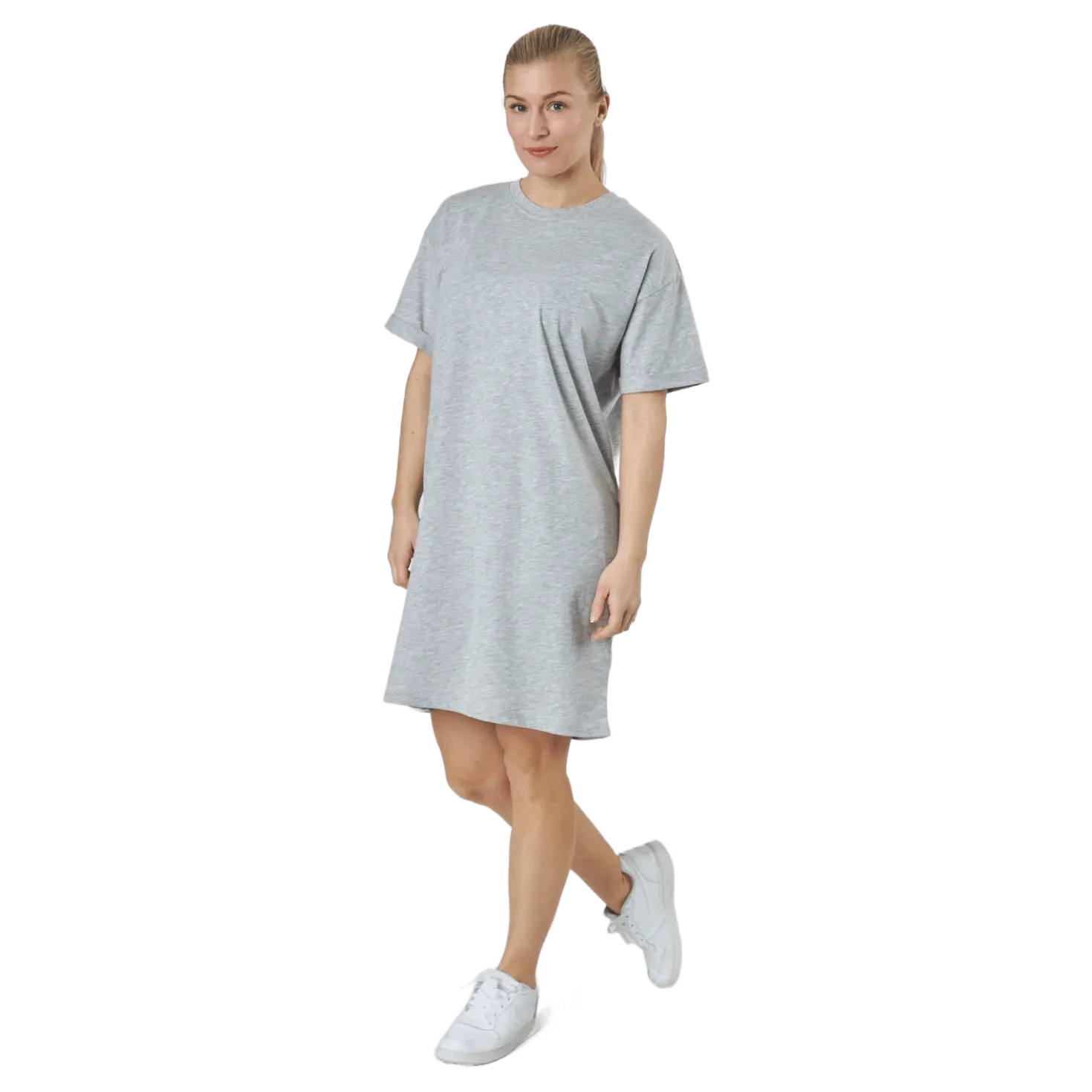 Pcria Ss Dress Bc Light Grey Melange