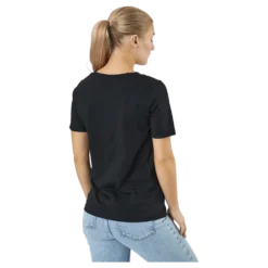 Pcria Ss V-neck Solid Tee Bc Black