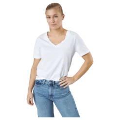 Pcria Ss V-neck Solid Tee Bc Bright White