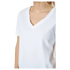 Pcria Ss V-neck Solid Tee Bc Bright White