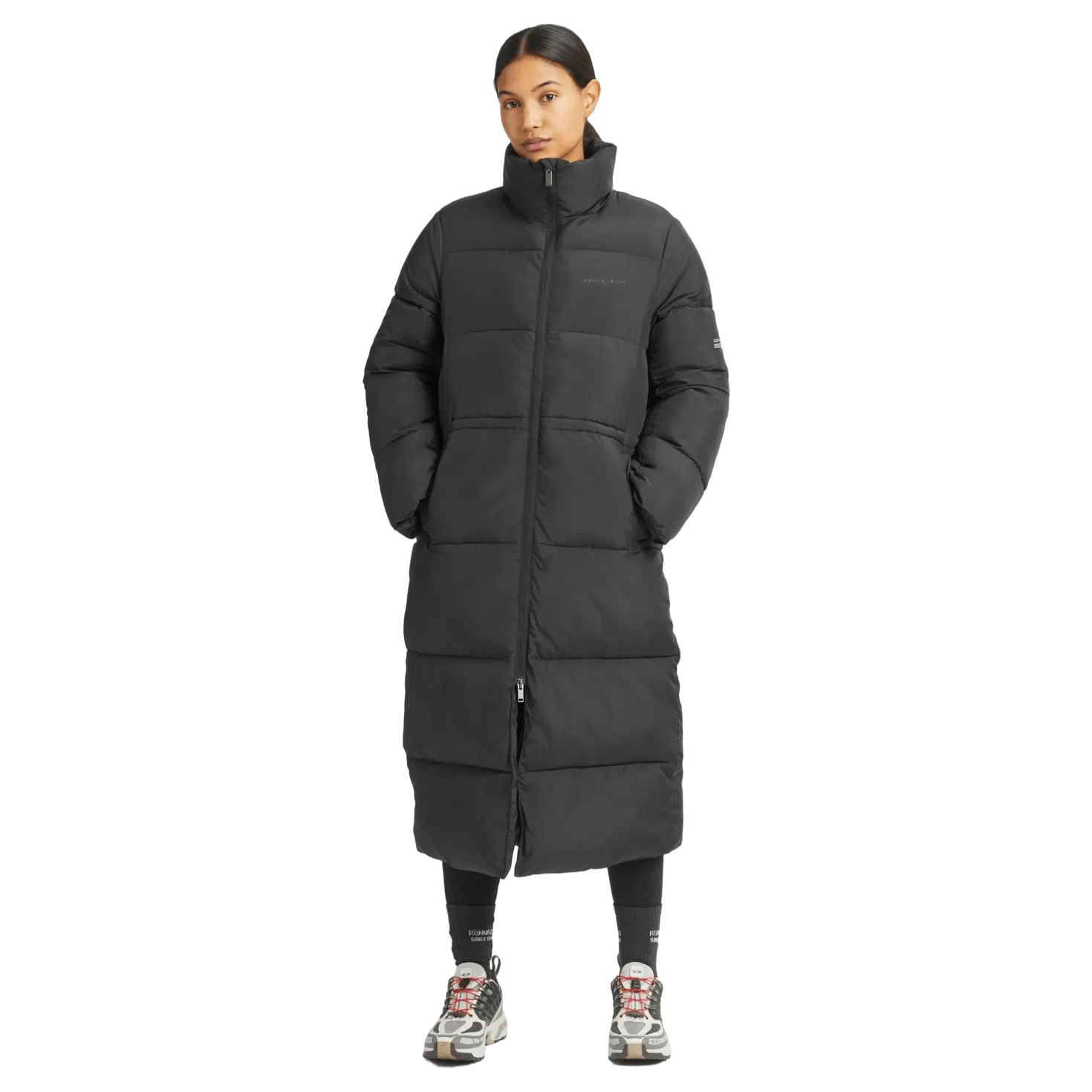 Pebble Drawstring Coat Black