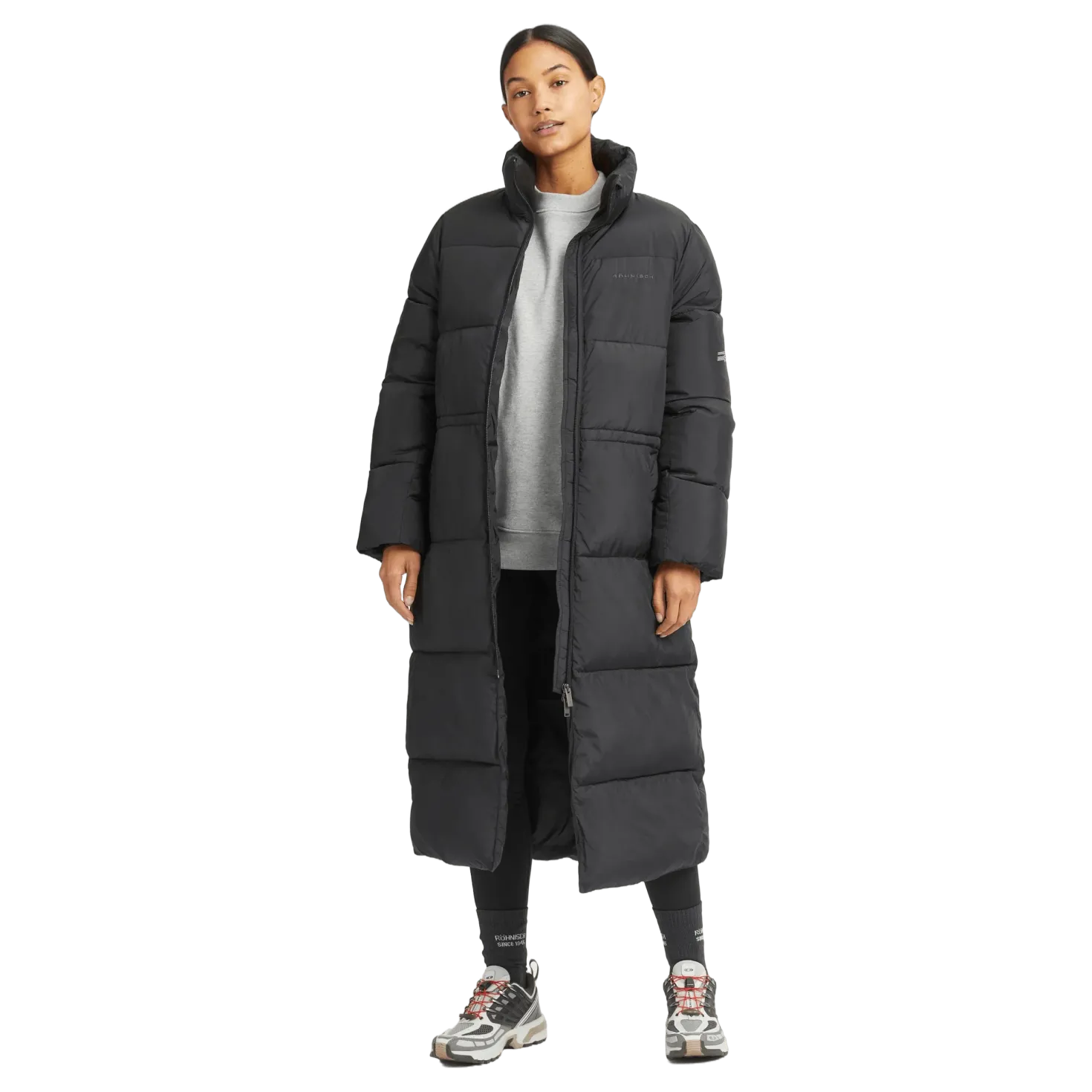 Pebble Drawstring Coat Black