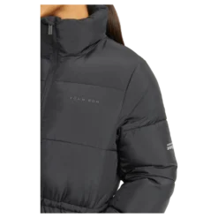 Pebble Drawstring Coat Black