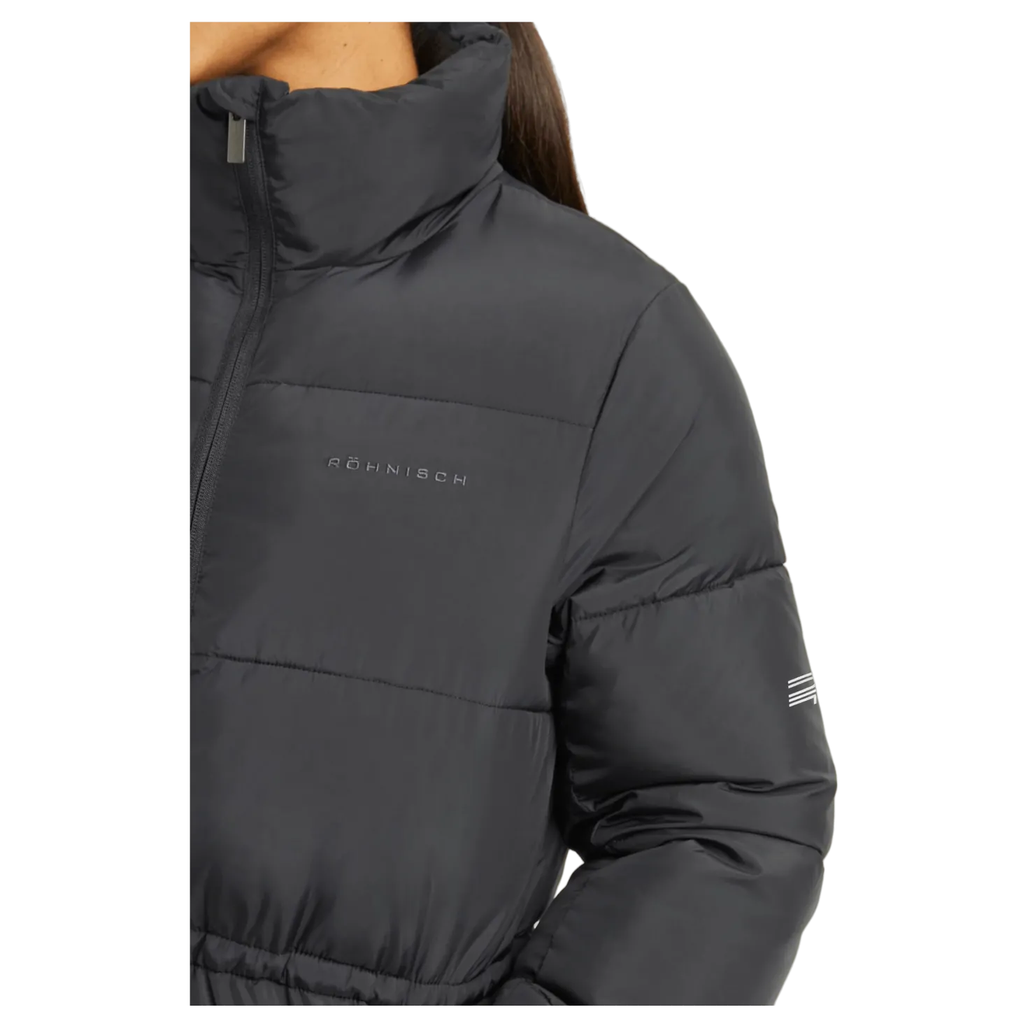 Pebble Drawstring Coat Black