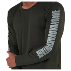 Perf Night LS Tee Green
