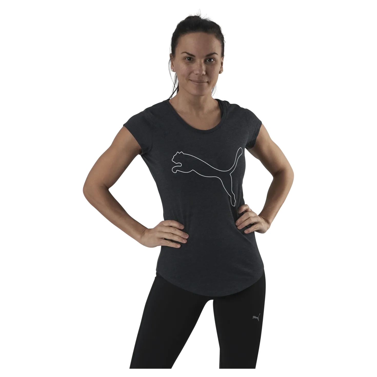 Performance Heather Cat Tee Grey