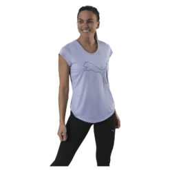 Performance Heather Cat Tee Purple