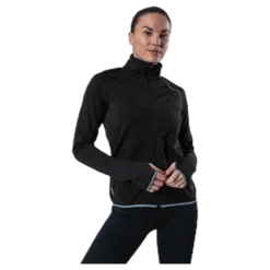 Performance Run Brushed Ls Zip Black
