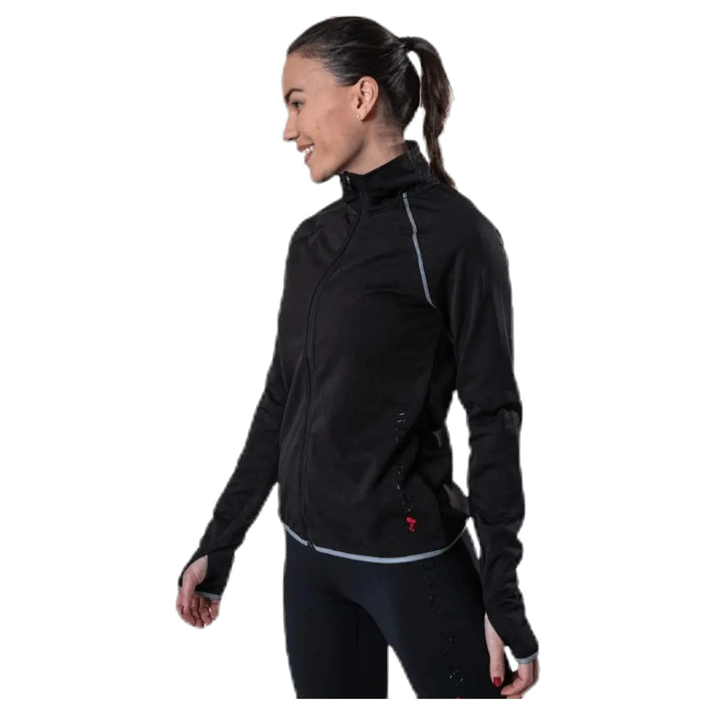 Performance Run Brushed Ls Zip Black