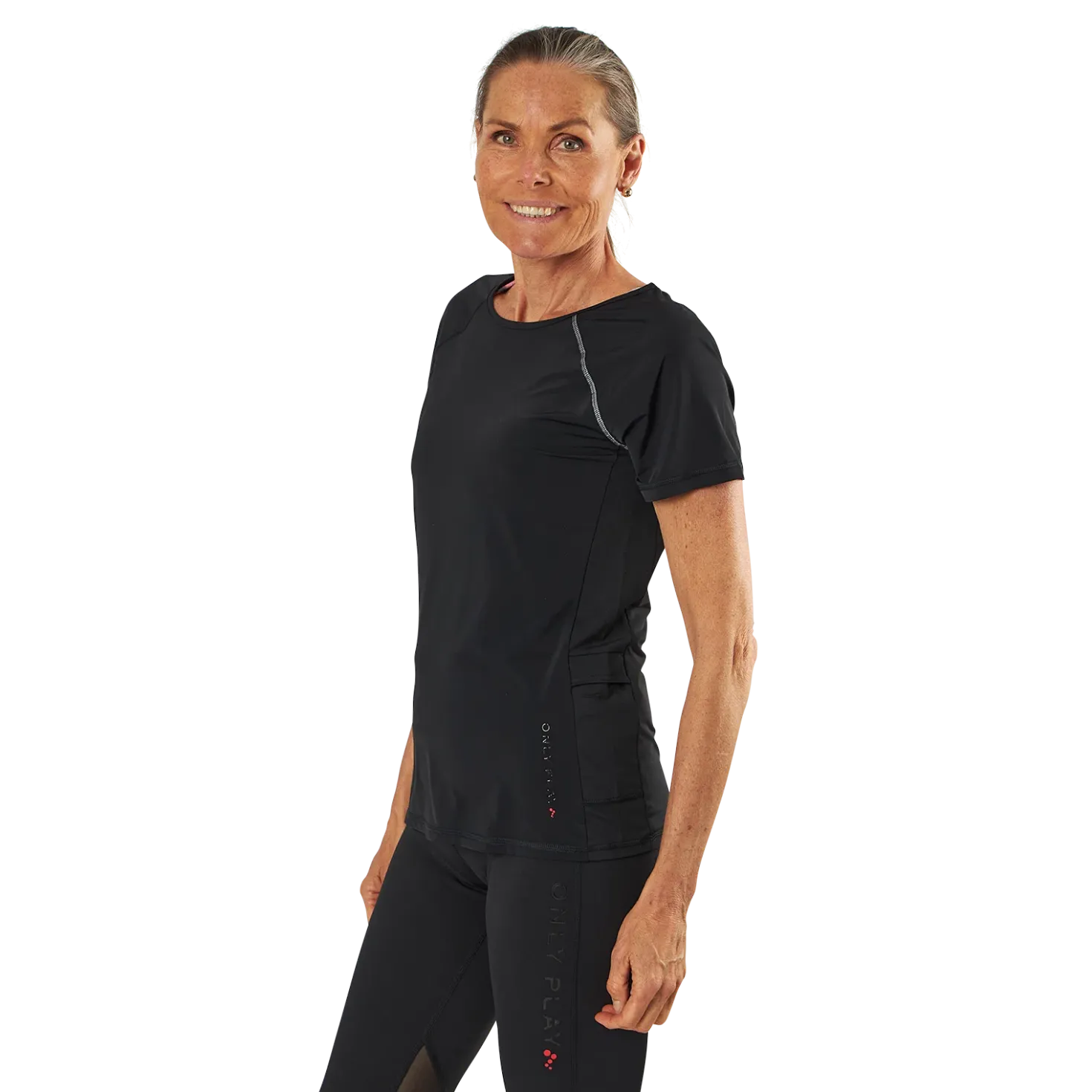 Performance Run Ss Tee Black