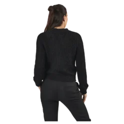 Petula Ls Knit Cardigan Black
