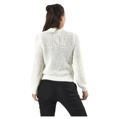 Petula Ls Knit Cardigan White