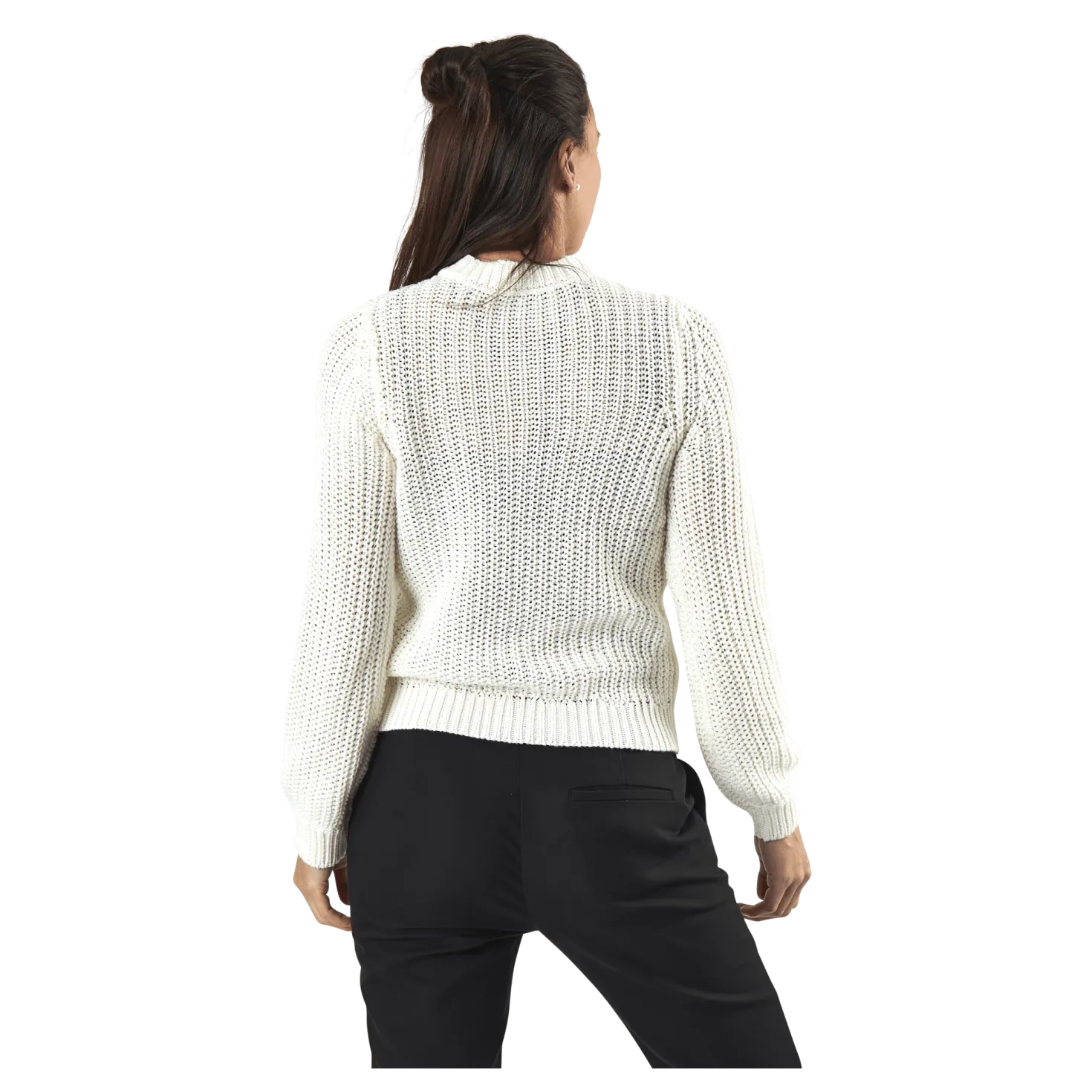 Petula Ls Knit Cardigan White